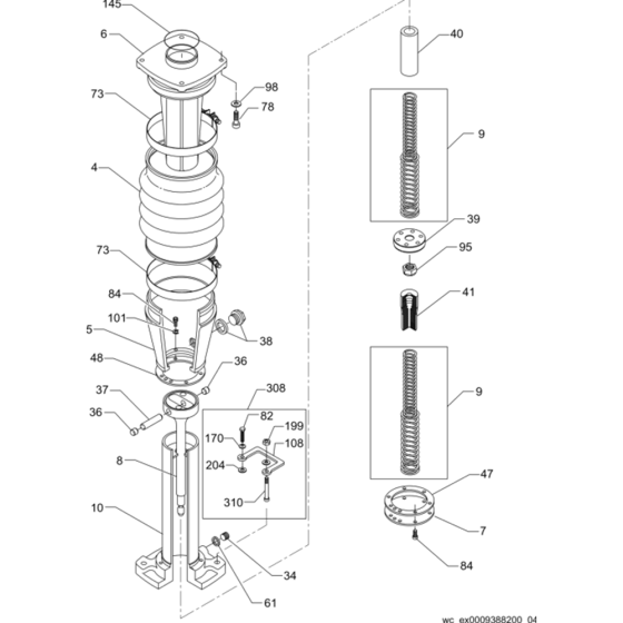 Guide Cylinder Assembly for Wacker Neuson BS60-4 Trench Rammer