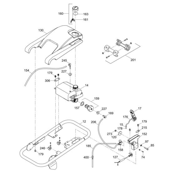 Guide Handle Assembly for Wacker BS60-4s Trench Rammer