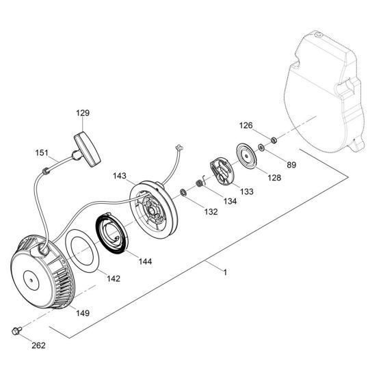 Starter Assembly for Wacker BS60-4s Trench Rammer