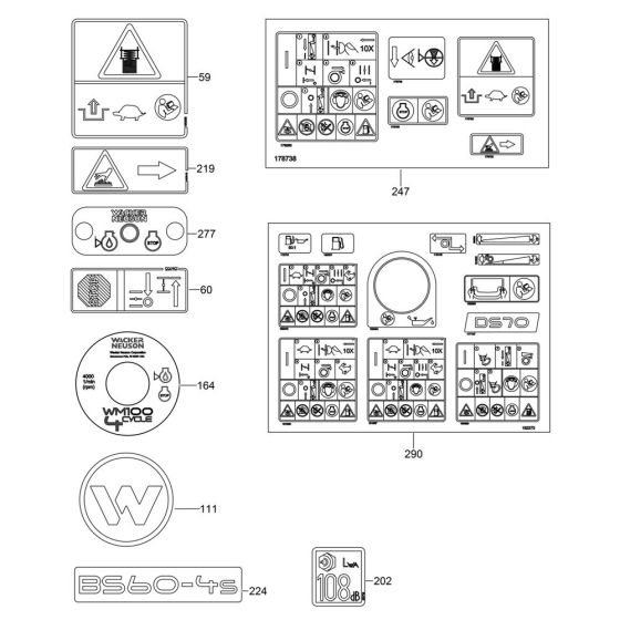 Decals for Wacker BS60-4s Trench Rammer