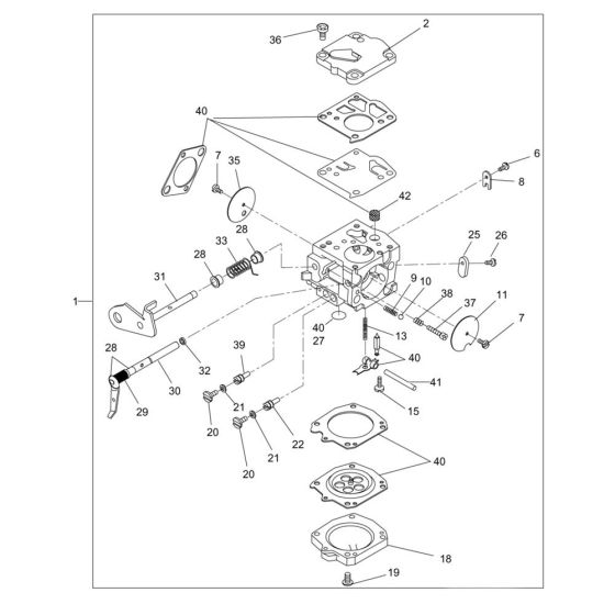 Carburettor Assembly for Wacker BS600S Trench Rammer