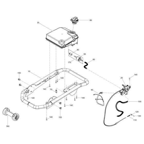 Guide Handle Assembly for Wacker BS68-4 Trench Rammer