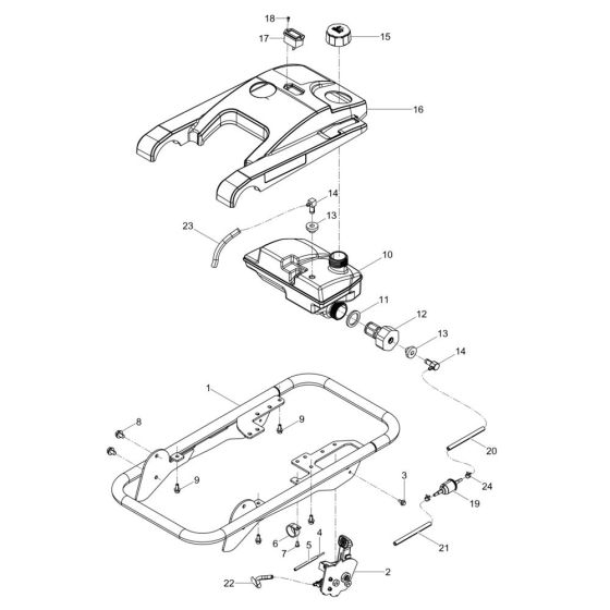 Guiding Frame Assembly for Wacker BS70-2 Trench Rammer