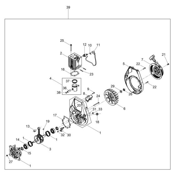 Engine Assembly for Wacker BS70-2 Trench Rammer