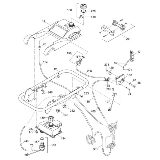 Guide Handle Assembly for Wacker BS70-2i Trench Rammer