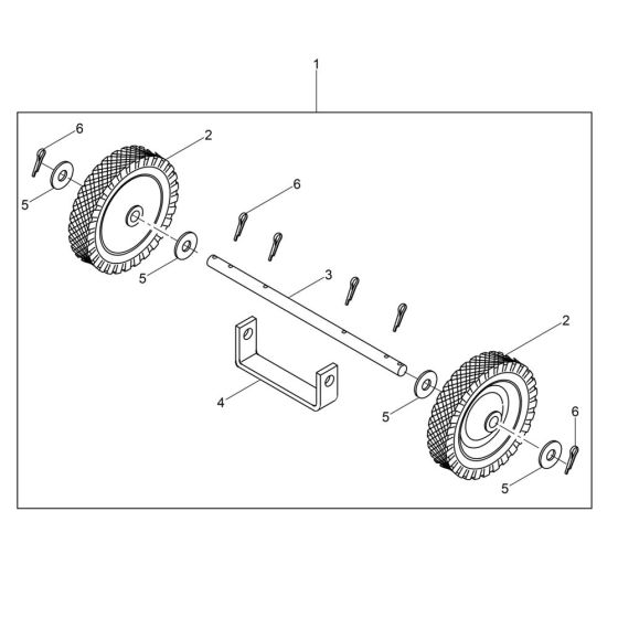 Wheel Assembly for Wacker BS70-2i Trench Rammer