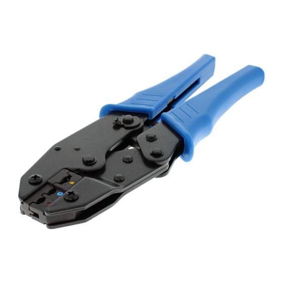 Ratchet Crimping Tool - Hardened Steel fitted with Durable Plastic Handles