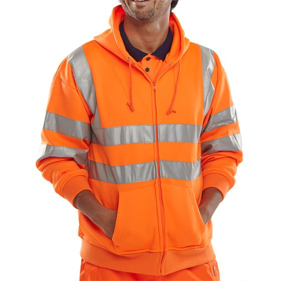 Hooded Sweatshirt Hi-Vis Full Front Zip - OEM No. BSHSSENORXL