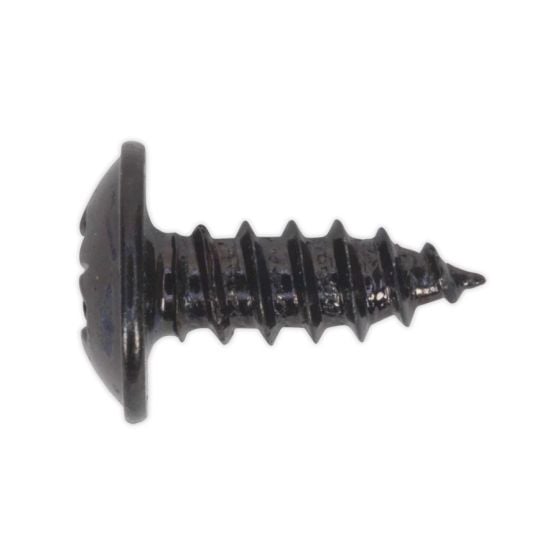 Self Tapping Screw 3.5 x 10mm Flanged Head Black Pozi BS 4174 Pack of 100 Sealey Part No. BST3510