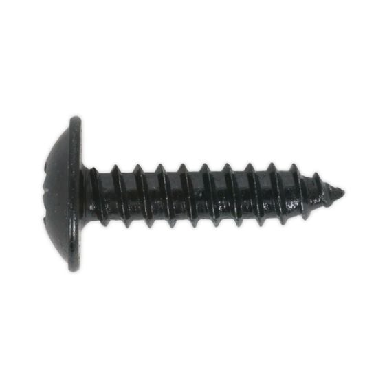 Self Tapping Screw 4.8 x 13mm Flanged Head Black Pozi BS 4174 Pack of 100 Sealey Part No. BST4813