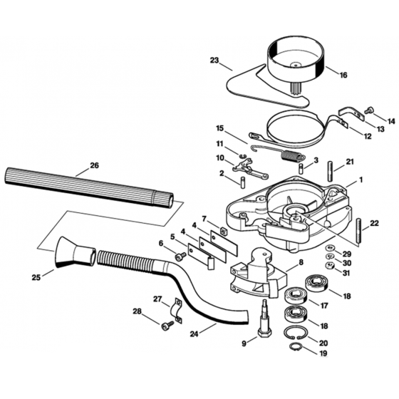 Brake Assembly for Stihl BT106 Earth Auger