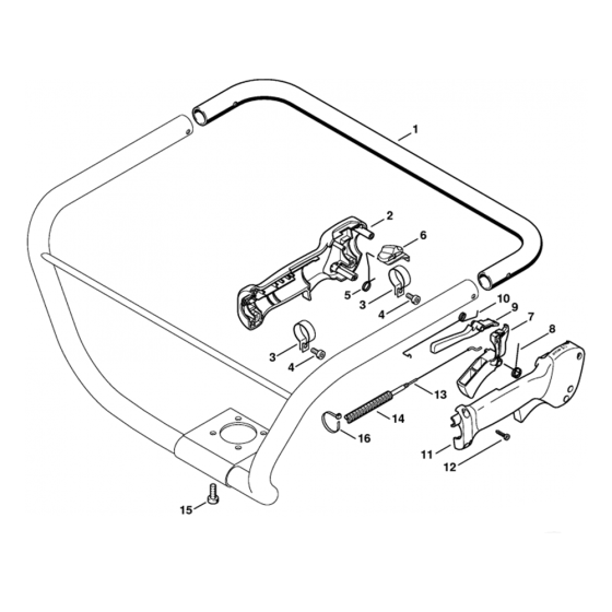 Handlebar (09.2003) Assembly for Stihl BT120C Earth Auger