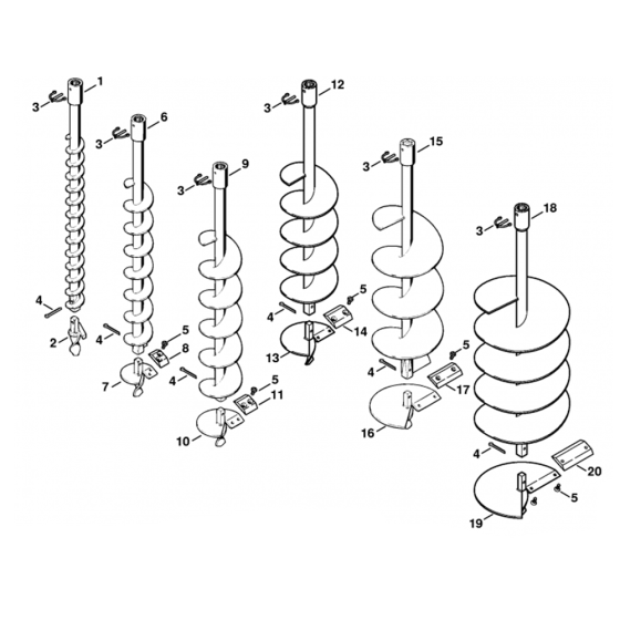 Earth Auger Assembly for Stihl BT121-Z Earth Auger