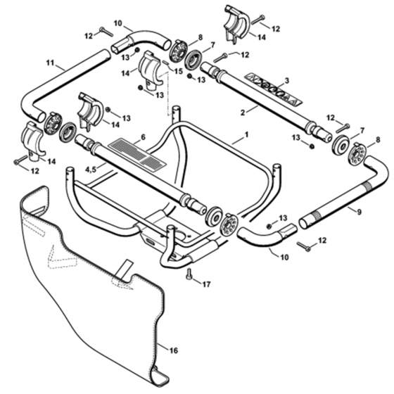 Handlebar Assembly for Stihl BT121-Z Earth Auger