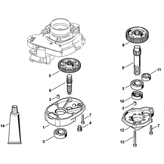 Gear Head Assembly for Stihl BT130 Earth Auger