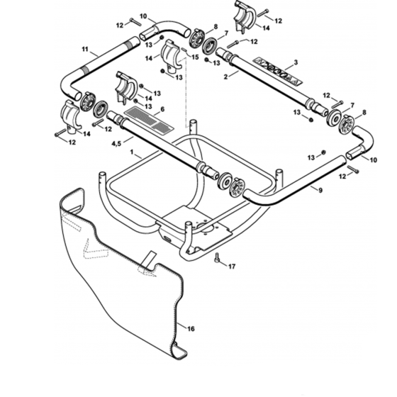 Handlebar Assembly for Stihl BT130 Z Earth Auger