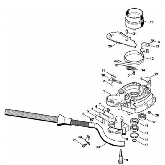 Clutch Housing Break Assembly for Stihl BT130 Z Earth Auger