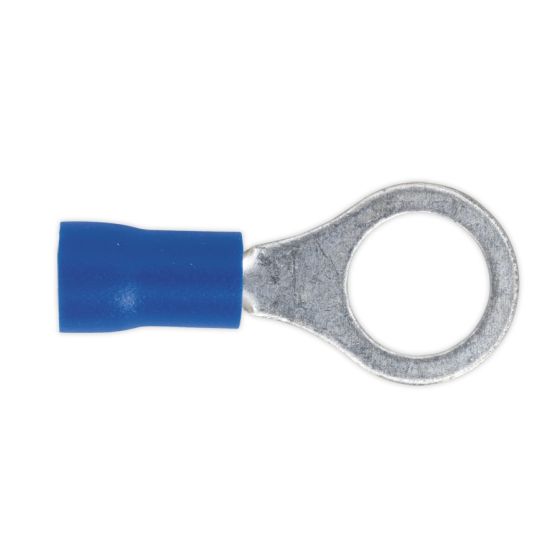 Easy-Entry Ring Terminal Dia.8.4mm (5/16") Blue Pack of 100 Sealey Part No. BT27