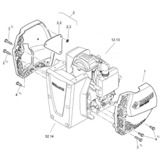 Engine Protector Assembly for Bomag BT50 Rammers