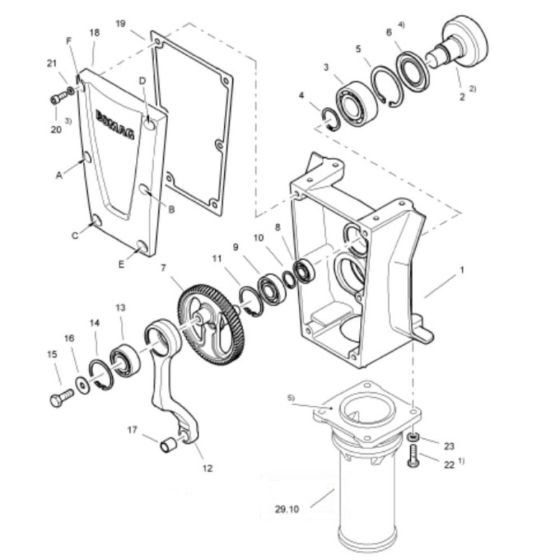 Housing (S/N 101541704005-101541709999) Assembly for Bomag BT60 Rammers