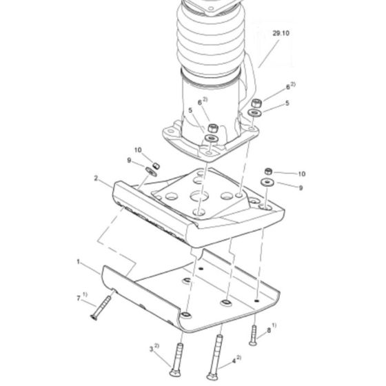 Tamper Foot Assembly for Bomag BT60 Rammers