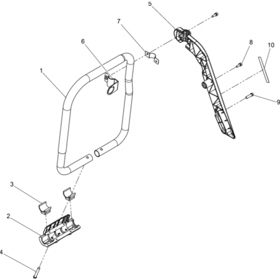 Front Handle Assembly for Wacker BTS635 Cut-off Saw 