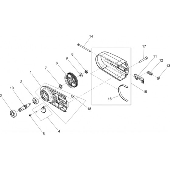 Bearing Housing Assembly for Wacker BTS635 Cut-off Saw 