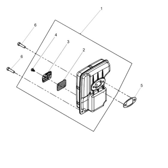 Muffler Assembly for Wacker BTS 630 Disc Cutter