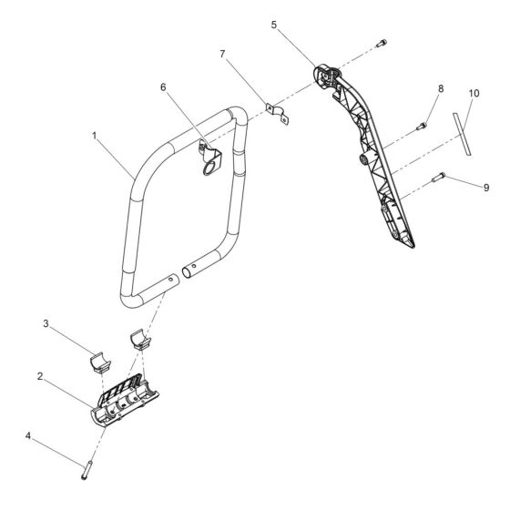 Front Handle Assembly for Wacker BTS 630 Disc Cutter