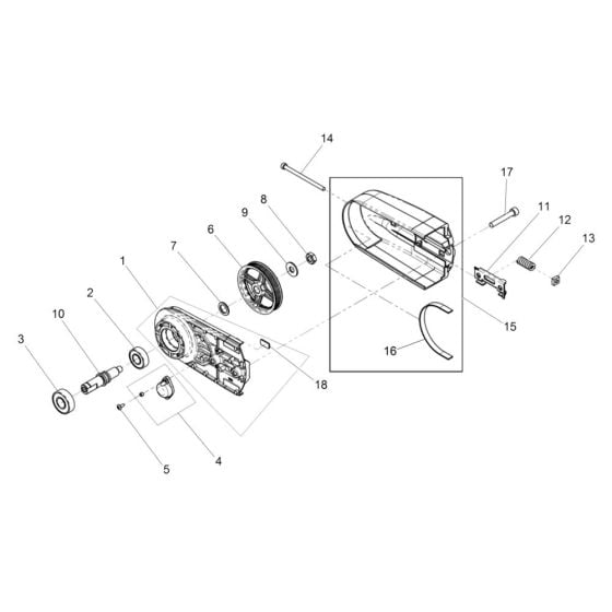 Bearing Housing Assembly for Wacker BTS 630 Disc Cutter