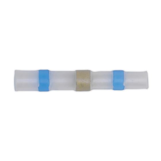 Heat Shrink Butt Connector Solder Terminal 16-14 AWG Blue Pack of 25 Sealey Part No. BTSSB25