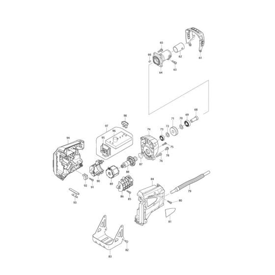 Housing Assembly for Makita BUR360 Cordless Trimmer