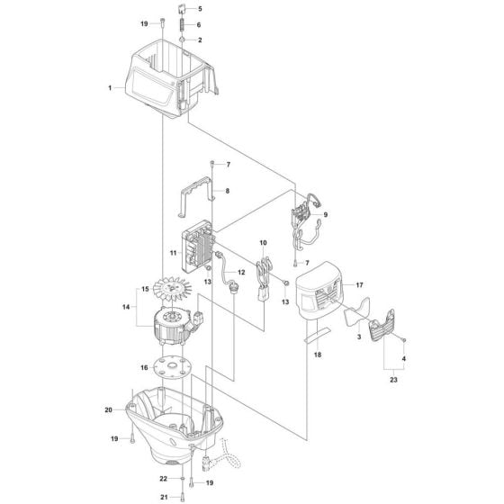 Motor Assembly for Husqvarna BV 30i Screed