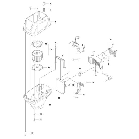 Motor Assembly for Husqvarna BV 30i Screed