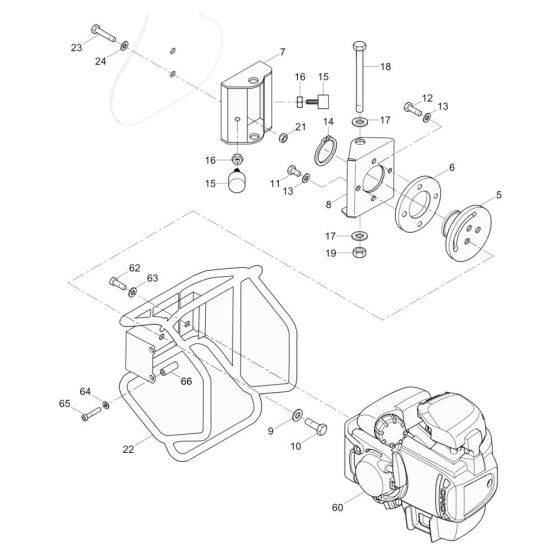 Mount Assembly for Wacker BV35A-P Vibrator