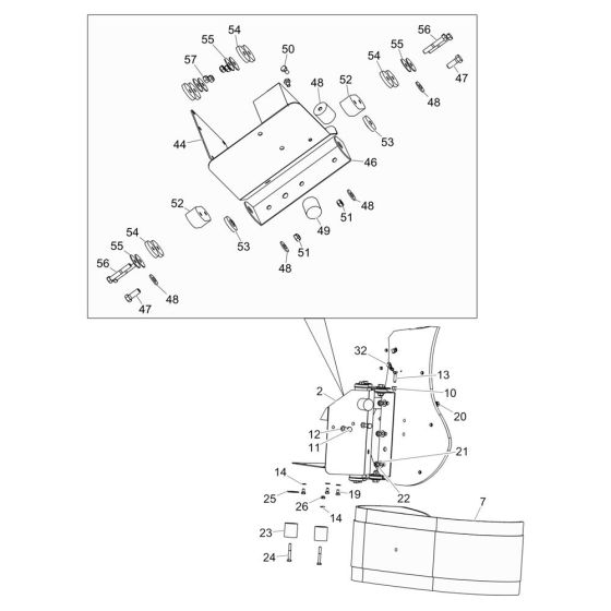 Mount Assembly for Wacker BV50A-P Vibrator