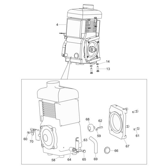 Engine Assembly for Wacker BV50A-P Vibrator