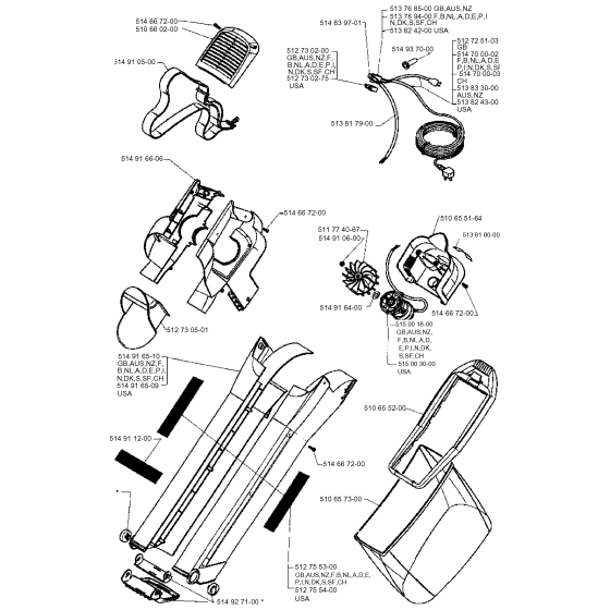 Product Complete Assembly for Husqvarna Bv650 Leaf Blower