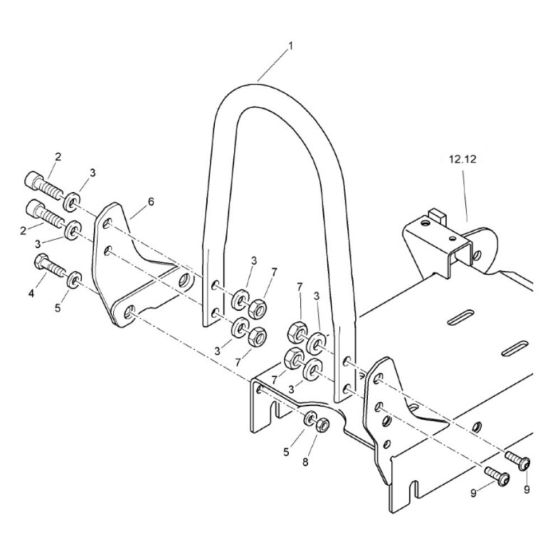 Protection Bow Assembly for Bomag BVP12/50 Forward Compactor