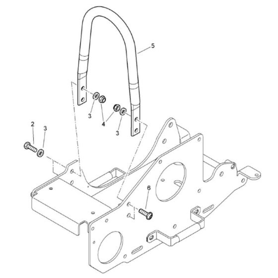 Protection Bow (961834851598-961834859999) Assembly for Bomag BVP18/45 Forward Compactor