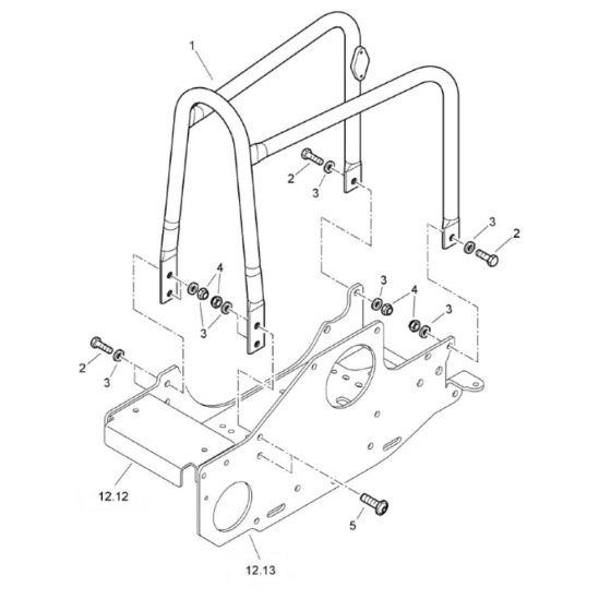 Protection Bow (961834471757-961834479999) Assembly for Bomag BVP18/45D Forward Compactor