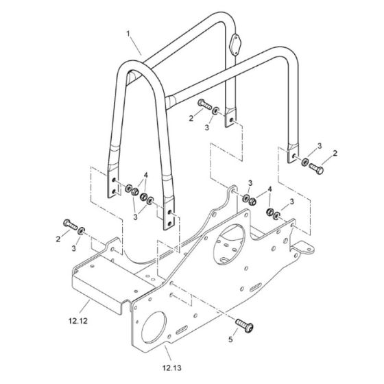 Protection Bow (961834471073-961834471756) Assembly for Bomag BVP18/45D Forward Compactor