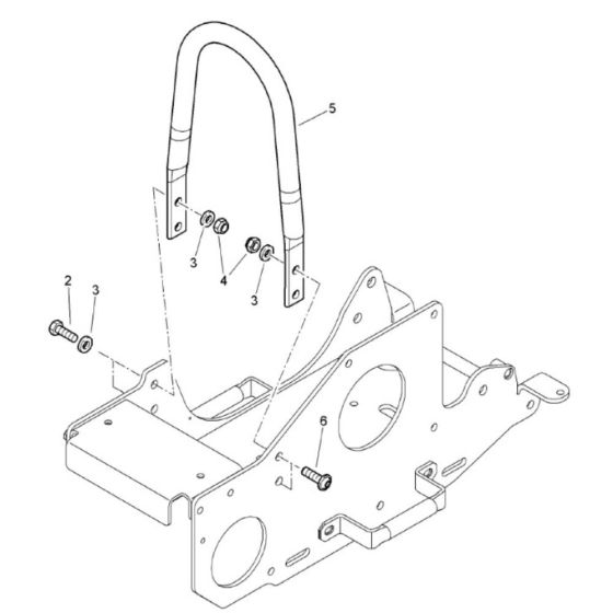 Protection Bow (861834431241-861834439999) Assembly for Bomag BVP10/36 Forward Compactor