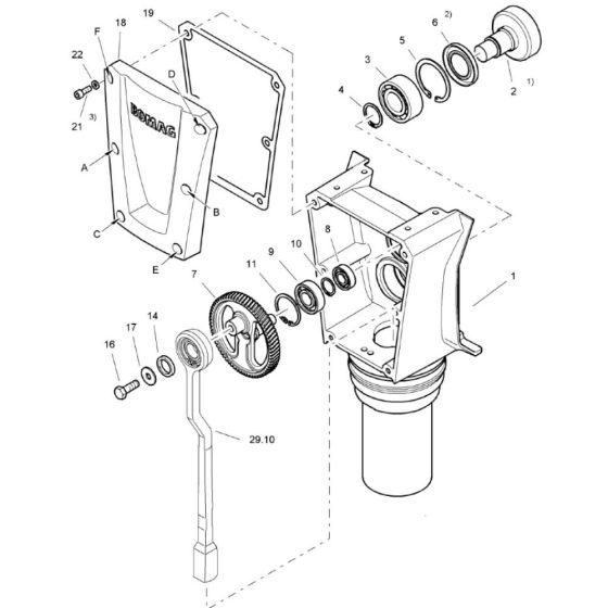 Housing Assembly for Bomag BVT65 Rammer