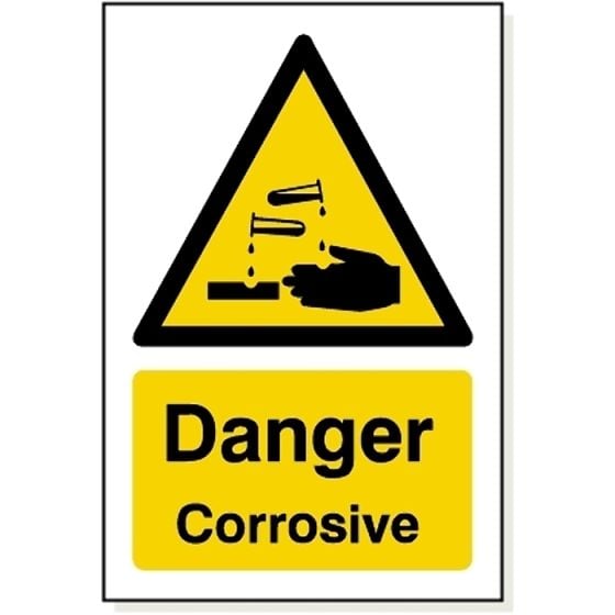 Danger Corrosive 3mm Foamex