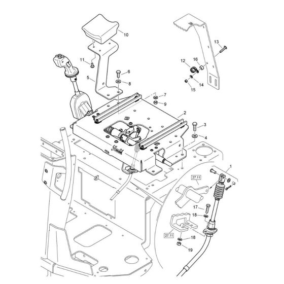 Actuation Assembly for Bomag BW 120 AD-5 CC Roller