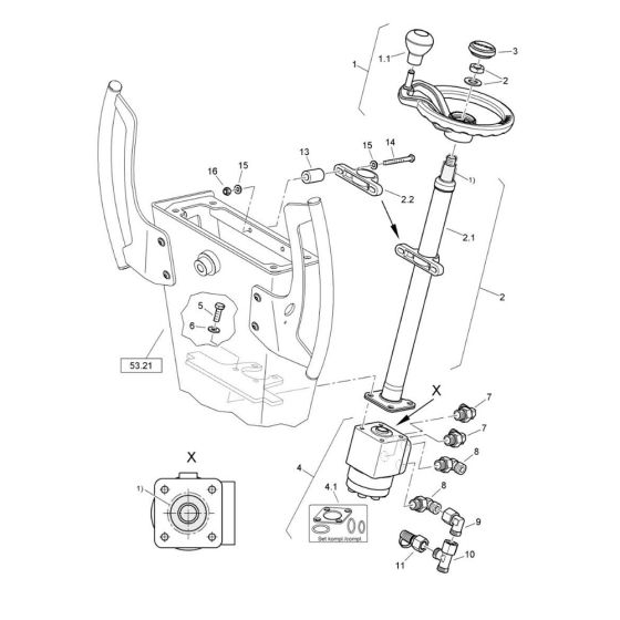 Steering Assembly for Bomag BW 120 AD-5 CC Roller