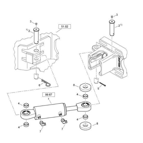 Steering Assembly -1 for Bomag BW 120 AD-5 CC Roller