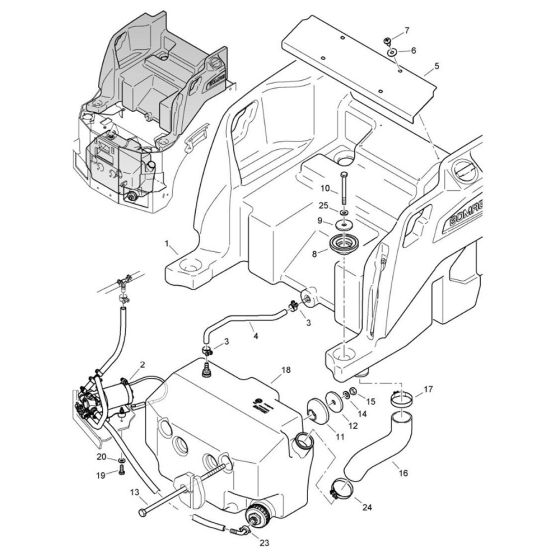 Water Sprinkler System Assembly for Bomag BW 120 AD-5 CC Roller