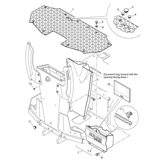 Operator's Platform Assembly -1 for Bomag BW 120 AD-5 CC Roller